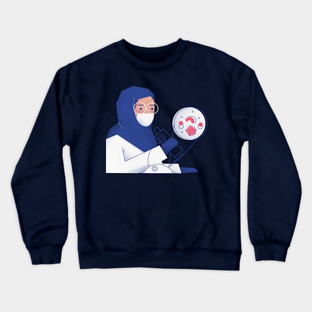 Muslim Essential Employee Fight Coronavirus Crewneck Sweatshirt by InkyArt